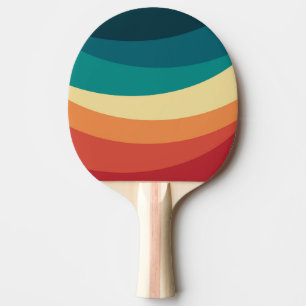 Farbvolle Retrostil-Kurven Design Tischtennis Schläger
