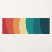 Farbvolle Retrostil-Kurven Design Yogamatte (Vorderseite (Horizontal))