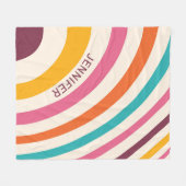 Farbvolle Retrostil-Kurven Fleecedecke (Vorderseite (Horizontal))