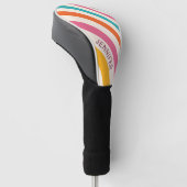 Farbvolle Retrostil-Kurven Golf Headcover (angewinkelt)