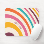 Farbvolle Retrostil-Kurven Mousepad (Mit Mouse)