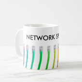 Farbvolle RJ45-Ethernet-Kabel Kaffeetasse (Vorderseite Links)