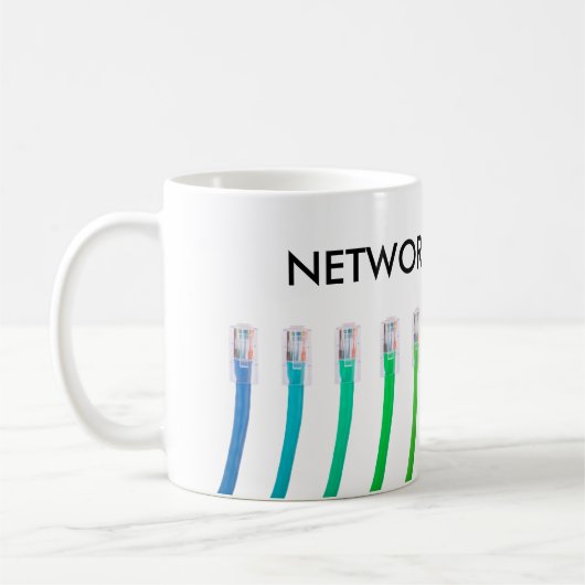 Farbvolle RJ45-Ethernet-Kabel Kaffeetasse (Links)