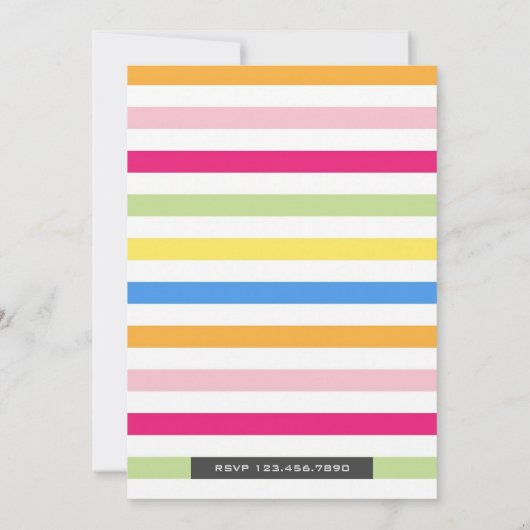 Farbvolle Roboter Kindergeburtstag-Party Einladung (Rückseite)