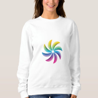 Farbvolle runde Ringkunst Sweatshirt