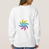 Farbvolle runde Ringkunst Sweatshirt (Rückseite)
