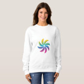 Farbvolle runde Ringkunst Sweatshirt (Vorne ganz)