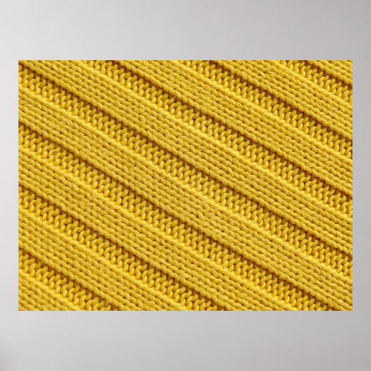 Farbvolle Stricktextur. Gelb. Poster (Vorne)
