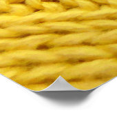 Farbvolle Stricktextur. Gelb. Poster (Ecke)
