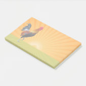 Farbvolle Strutting Rooster Design Postit Notes Post-it Klebezettel (angewinkelt)