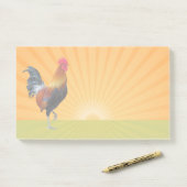 Farbvolle Strutting Rooster Design Postit Notes Post-it Klebezettel (Auf Schreibtisch)