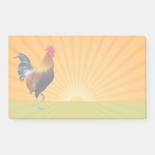 Farbvolle Strutting Rooster Design Postit Notes Post-it Klebezettel (Vorderseite)