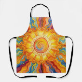 Farbvolle Sun-Multimedia-Schürze Schürze (Vorderseite)