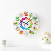 Farbvolle Vitamin-Rich Foods Große Wanduhr (Zuhause)