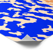 Farbvoller Grunge Hintergrund. Abstrakt Multicolor Poster (Ecke)