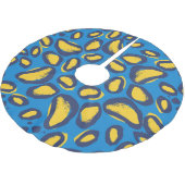 Farbvoller Leopardendruck, nahtlose Textur. Polyester Weihnachtsbaumdecke (Schrägansicht)