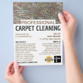 Farbvoller Teppichboden, Teppichreiniger, Reinigun Flyer (Hand)