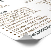 Farbvoller Teppichboden, Teppichreiniger, Reinigun Poster (Ecke)