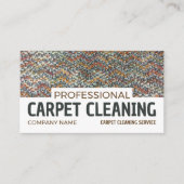 Farbvoller Teppichboden, Teppichreiniger, Reinigun Visitenkarte (Vorderseite)