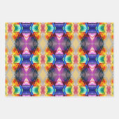 Farbvolles abstraktes Packpapier. geometrisch Geschenkpapier Set (Vorderseite)
