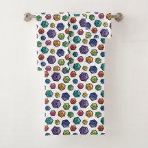 Farbvolles D20s All-Over-Print-Handtuch-Set