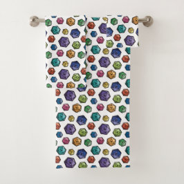 Farbvolles D20s All-Over-Print-Handtuch-Set Badhandtuch Set
