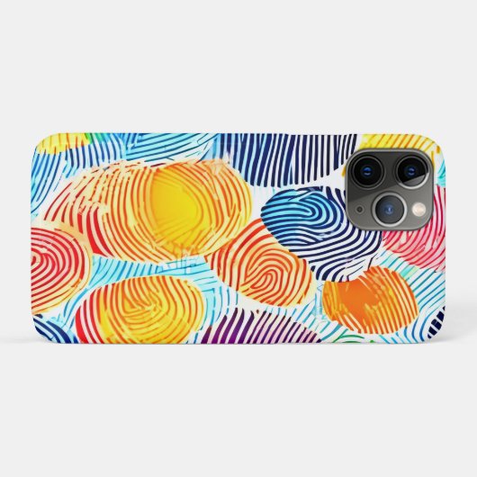 Farbvolles Fingerabdruckmuster Case-Mate iPhone Hülle (Rückseite (Horizontal))