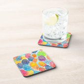Farbvolles Fingerabdruckmuster Getränkeuntersetzer (Rechte Seite)