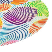 Farbvolles Fingerabdruckmuster Schneidebrett (Ecke)