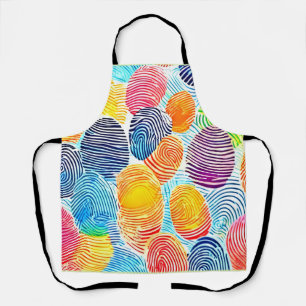 Farbvolles Fingerabdruckmuster Schürze