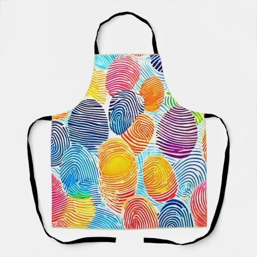 Farbvolles Fingerabdruckmuster Schürze (Vorderseite)