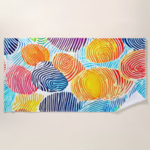 Farbvolles Fingerabdruckmuster