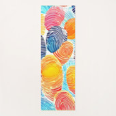 Farbvolles Fingerabdruckmuster Yogamatte (Vorderseite)