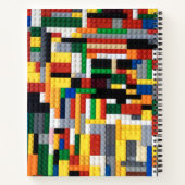 Farbvolles Gebäude blockiert die Schulzeit Notizblock (Rückseite)