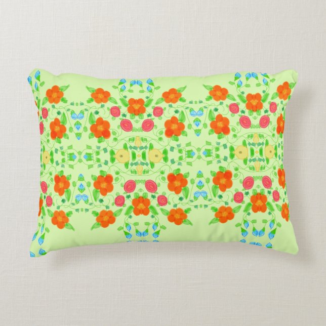 Farbvolles Muster Dekokissen (Vorderseite)