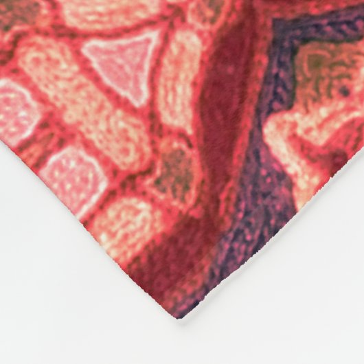 Farbvolles nahtloses Stickmuster. Rainbow-Ikat Fleecedecke (Ecke)