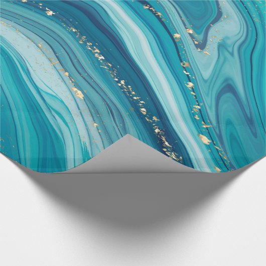 Farbvolles Papier aus flüssigem Marmor Geschenkpapier (Ecke)