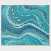 Farbvolles Papier aus flüssigem Marmor Geschenkpapier (Flach)