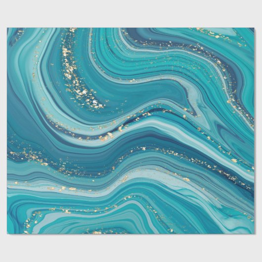 Farbvolles Papier aus flüssigem Marmor Geschenkpapier (Flach)