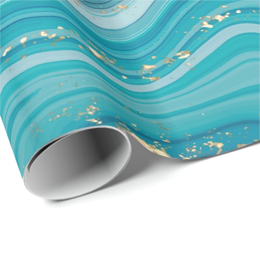 Farbvolles Papier aus flüssigem Marmor Geschenkpapier (Rolleneckpunkt)