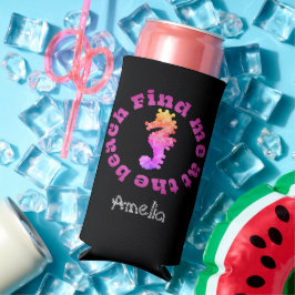 Farbvolles Seepferd Personalisiert Seltzer Can Coo Selters Dosenkühler