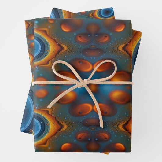 Farbvortex: Abstrakter Tanz von Öl und Wasser Geschenkpapier Set (Beispiel)