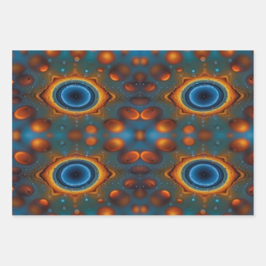 Farbvortex: Abstrakter Tanz von Öl und Wasser Geschenkpapier Set (Vorderseite)