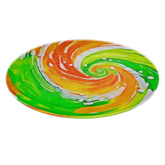 Farbvortex-Kunst wirbeln Schneidebrett (Ecke)