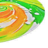 Farbvortex-Kunst wirbeln Schneidebrett (Ecke)