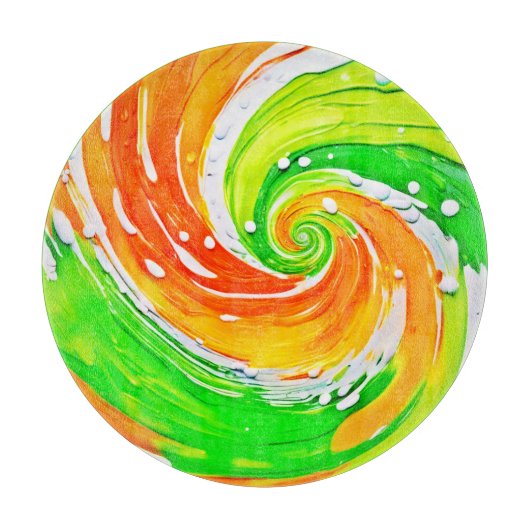 Farbvortex-Kunst wirbeln Schneidebrett (Vorderseite)