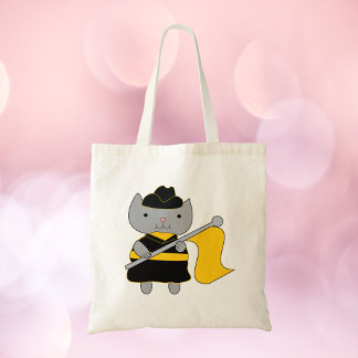 Farbwache Graue Katze Schwarz Gelb Tragetasche