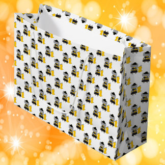 Farbwache Katze Kawaii Schwarz und Gelb Große Geschenktüte