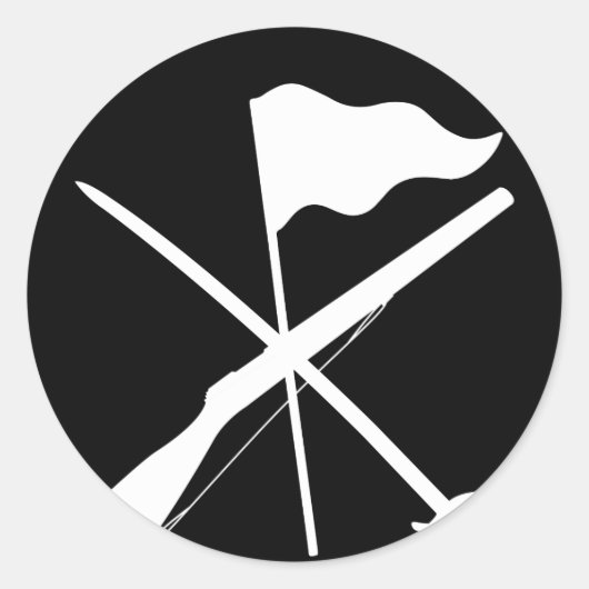 Farbwächter-Ausrüstung - Säbelflagge Runder Aufkleber (Vorderseite)