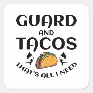 Farbwächter Flag Corps Dance Marching Band Student Quadratischer Aufkleber